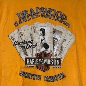 Mustard Yellow HARLEY DAVIDSON Oversized T-shirt